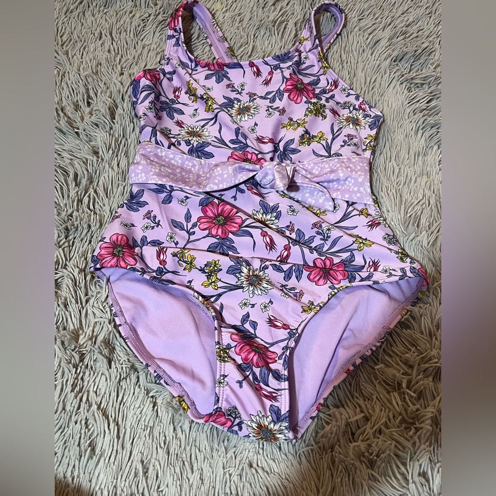 Art Class Lavender Floral Swimsuit